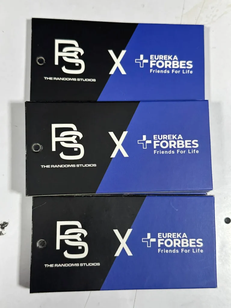 Co-branded TRS x Eureka Forbes hang tags
